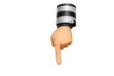 Mano indicando desplazarse hacia abajo