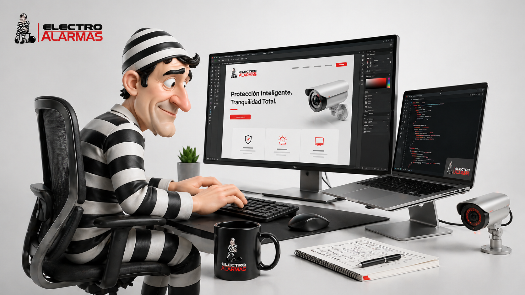 Electro Alarmas preparando una nueva pagina de venta online